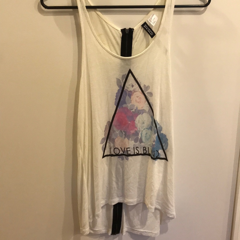 High-low floral tank top